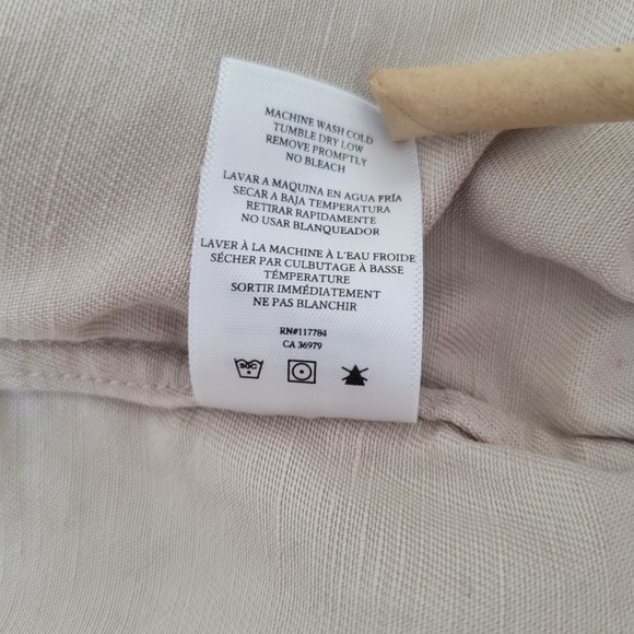 RAILS COLLINS Linen Blend Utility Jacket Off White Bone Medium - Picture 11 of 11